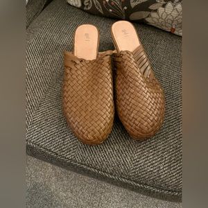 J. Jill clogs, size 11, tan woven leather, new without tags.